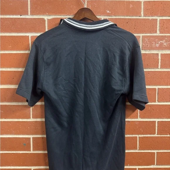 Polo Ralph Lauren Men’s Ribbed Knit Polo Shirt Black Size S - Picture 2 of 3